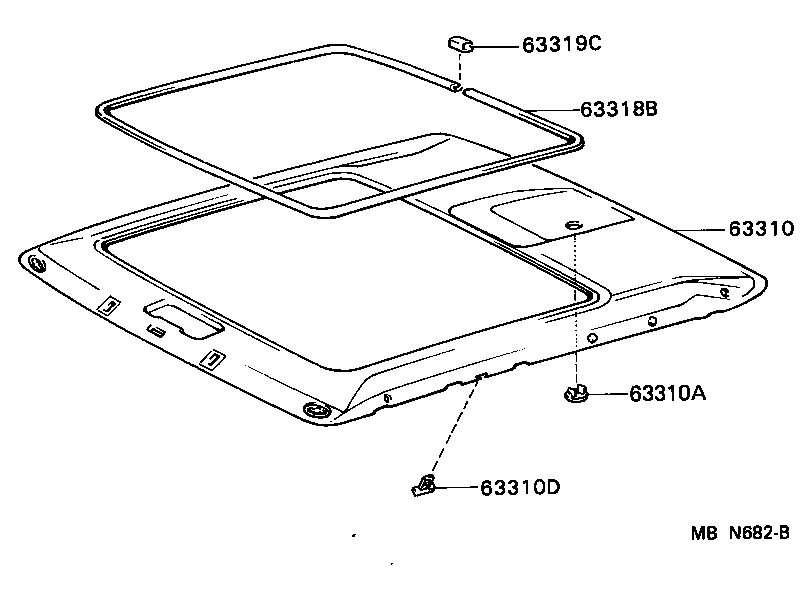 63306-16010-04 TRIM SUB-ASSY, SUNSHADE product image