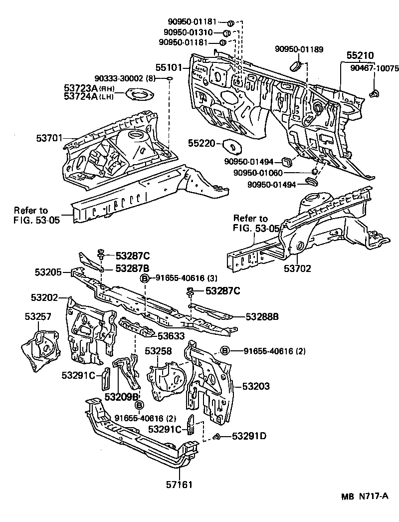 53701-14934 APRON SUB-ASSY, FRONT FENDER, RH product image