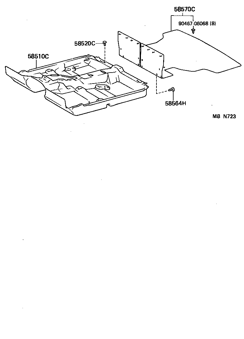 58510-1B080-03 CARPET ASSY, FRONT FLOOR, FRONT product image