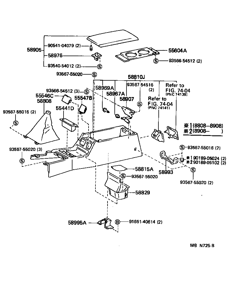 58810-14420-03 BOX ASSY, CONSOLE product image