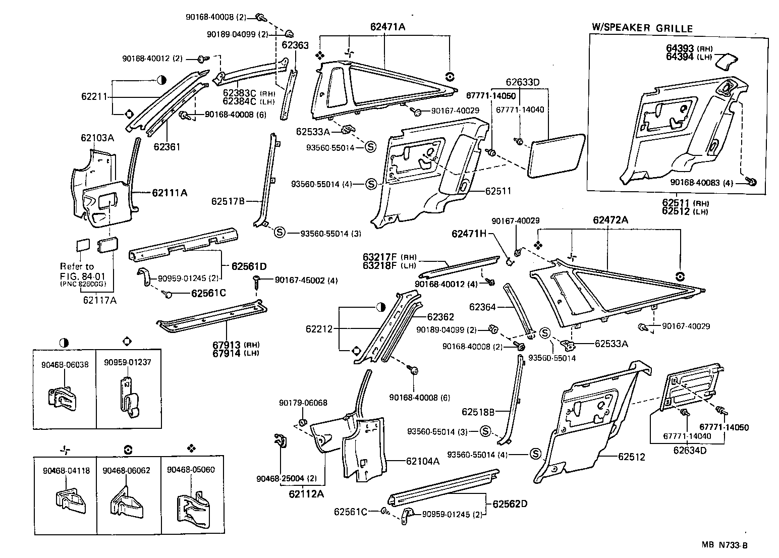 62520-1B080-03 BOARD, QUARTER INSIDE TRIM, LH product image