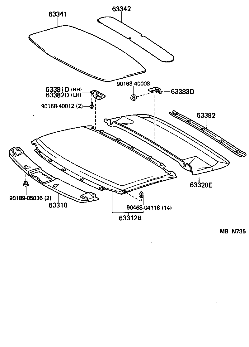 63306-14010-06 TRIM SUB-ASSY, SUNSHADE product image