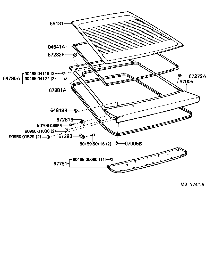 Toyota 67005-14312 PANEL SUB-ASSY, BACK DOOR