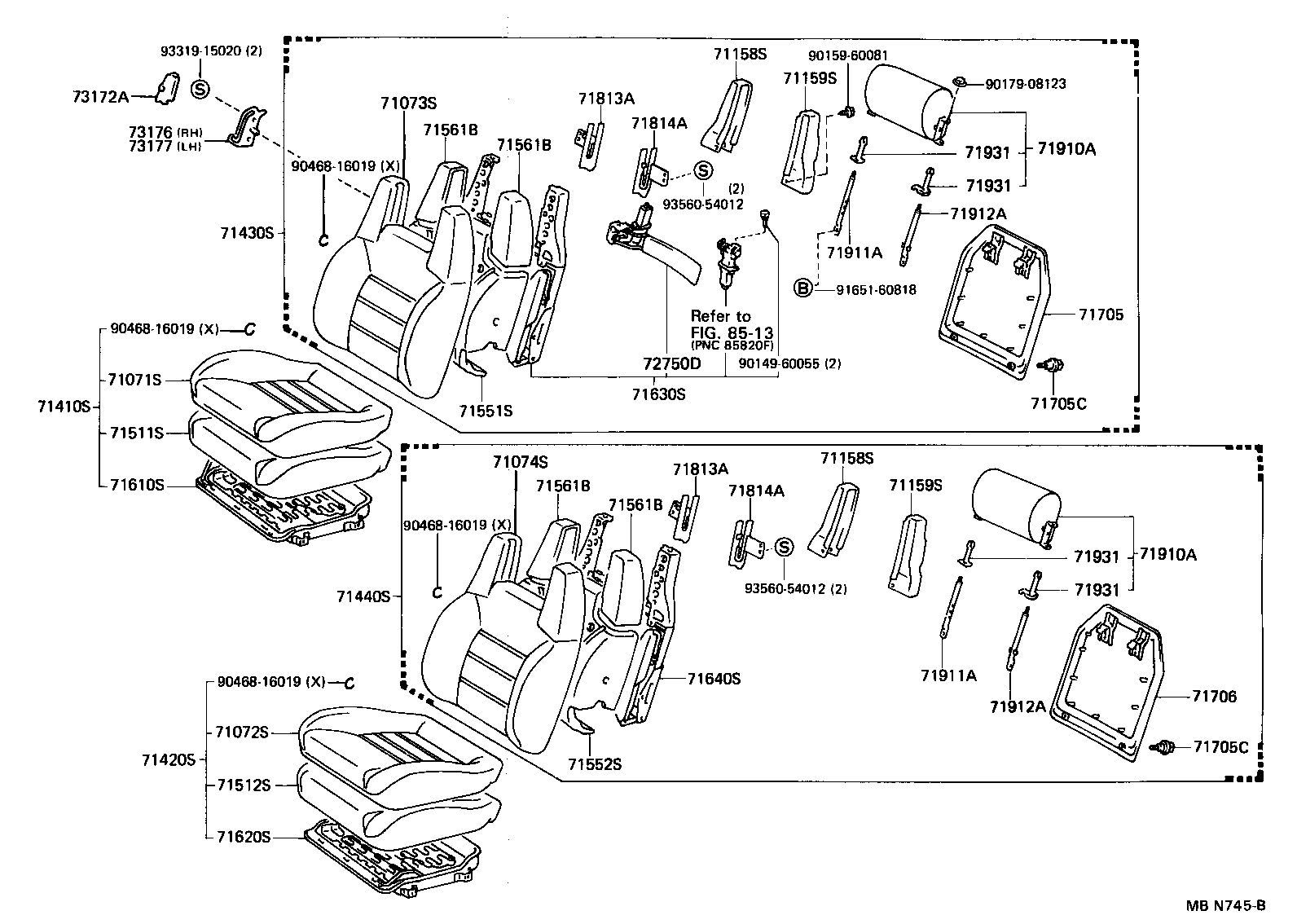 71812-20100-13 SHIELD, FRONT SEAT CUSHION, LH product image