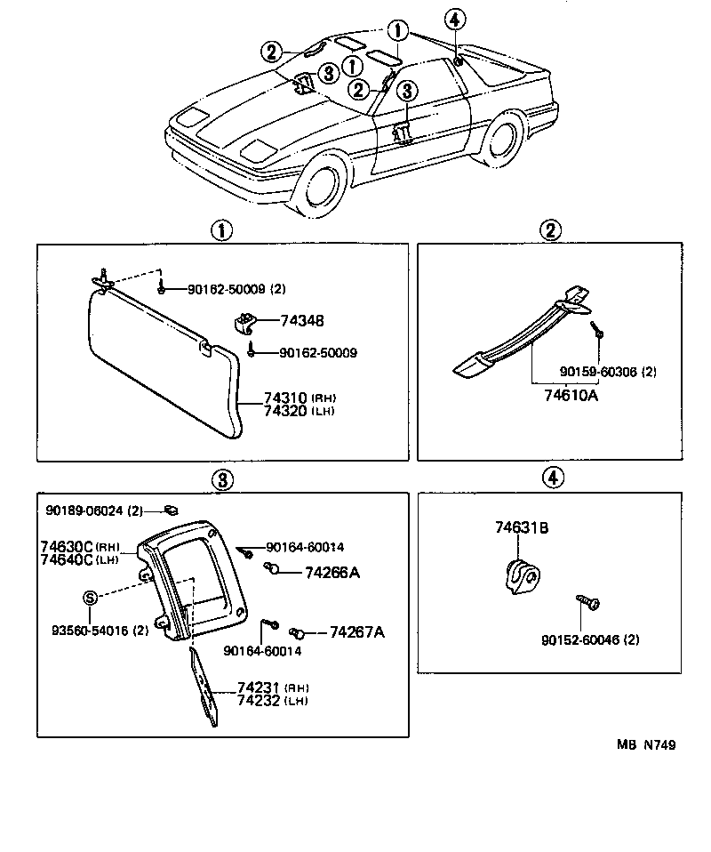 74232-14101-03 PANEL, FRONT ARMREST BASE, UPPER LH product image