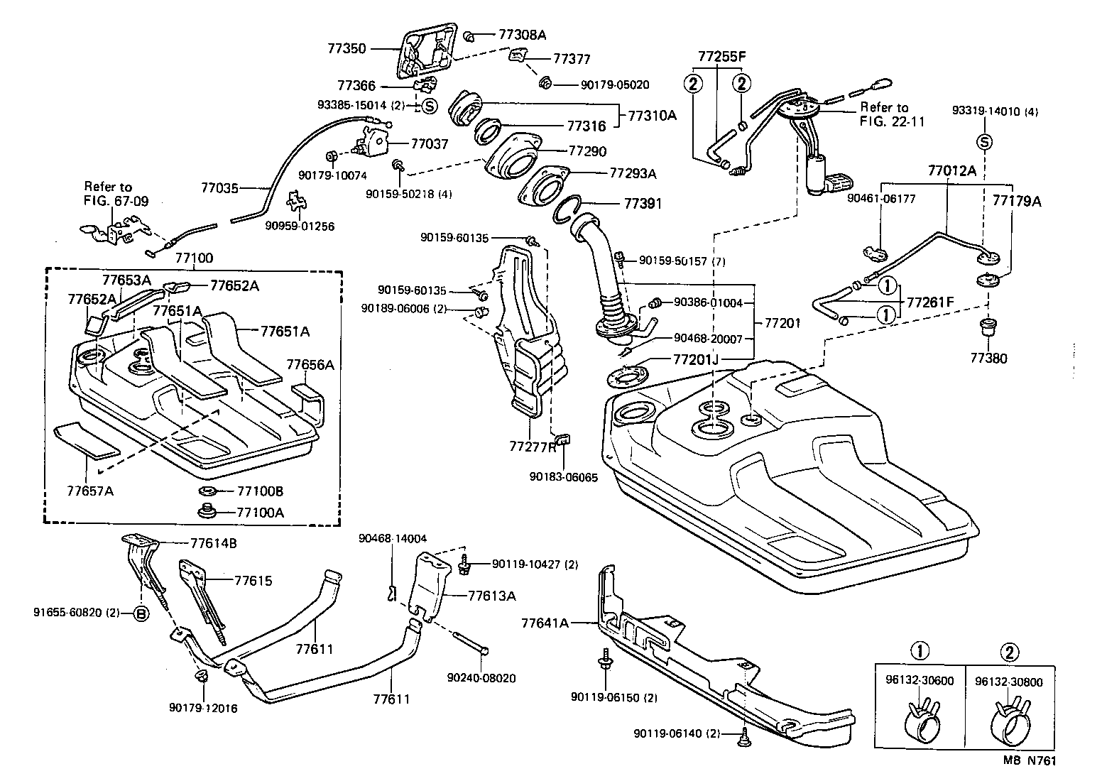 90447-15032 HOSE, FUEL, NO.1(FOR RETURN TUBE, NO.1) product image