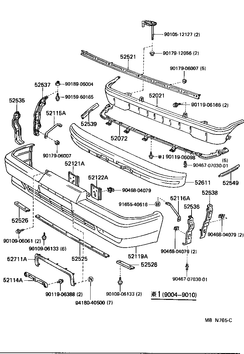52021-14161 REINFORCEMENT SUB-ASSY, FRONT BUMPER product image