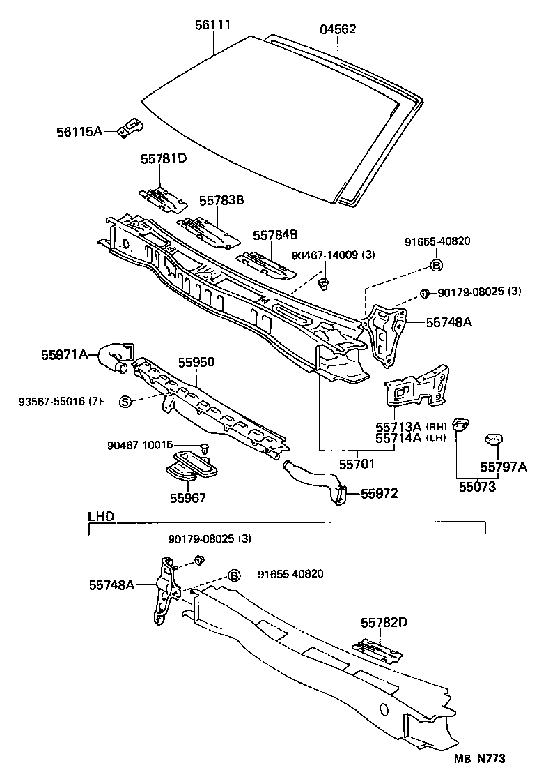 55951-14181 NOZZLE ASSY, DEFROSTER product image