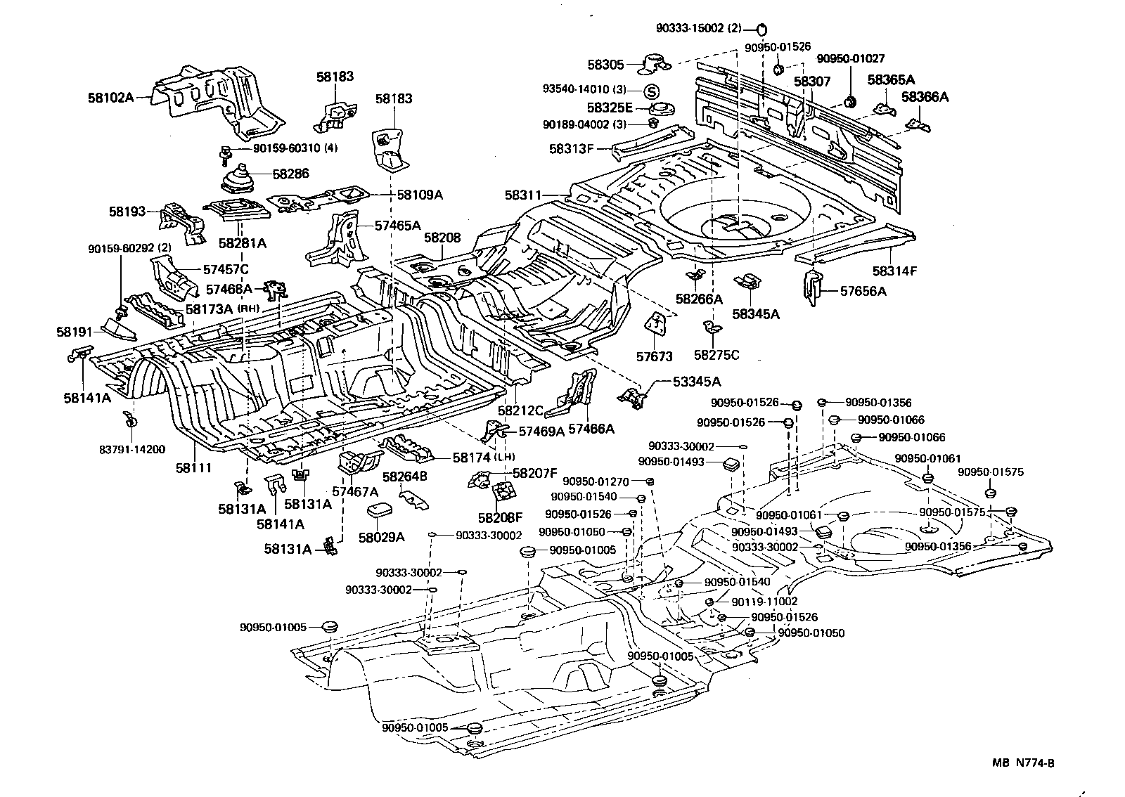 58307-14680 PANEL SUB-ASSY, BODY LOWER BACK product image