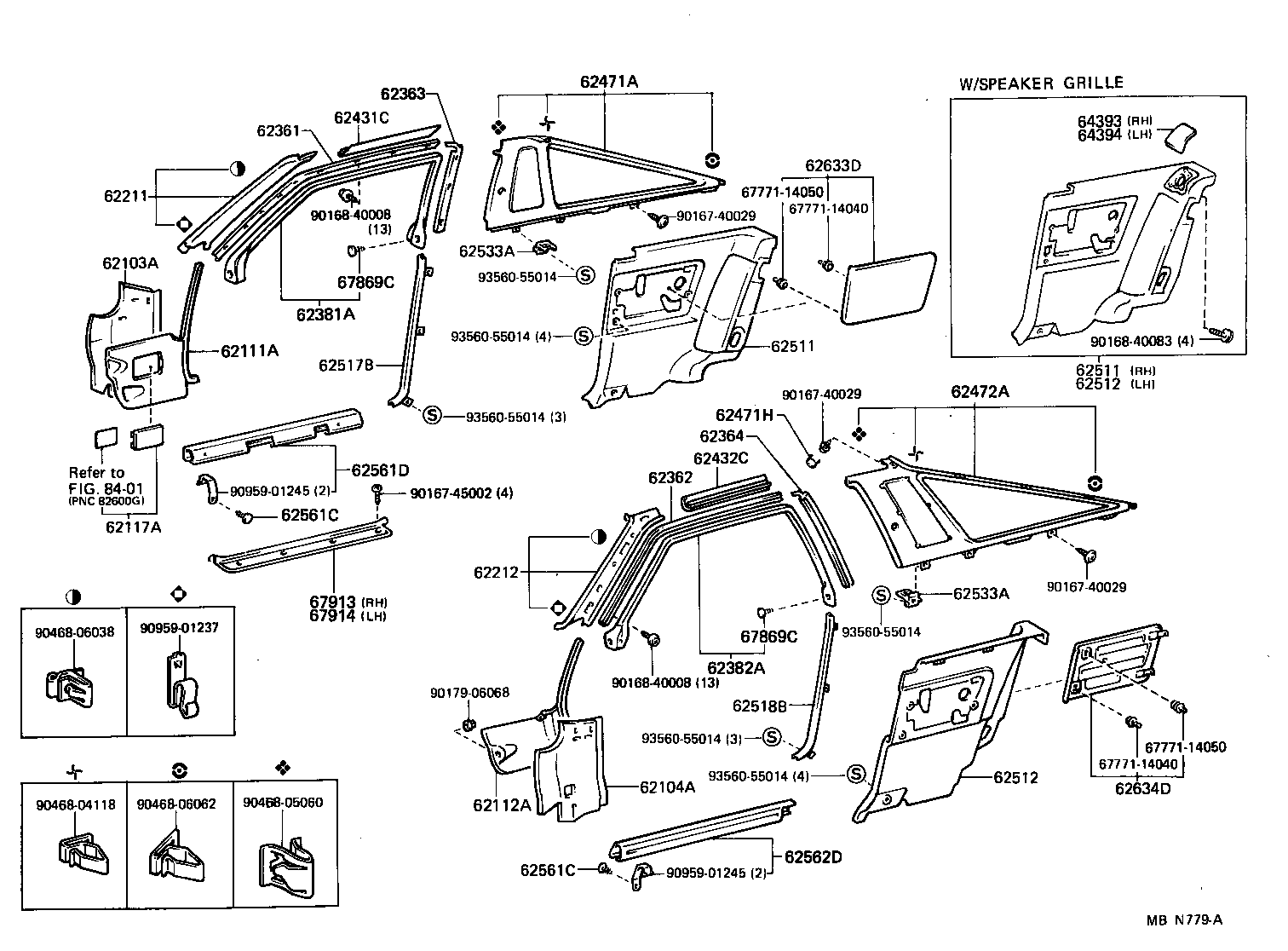 62520-1B021-06 BOARD, QUARTER INSIDE TRIM, LH product image