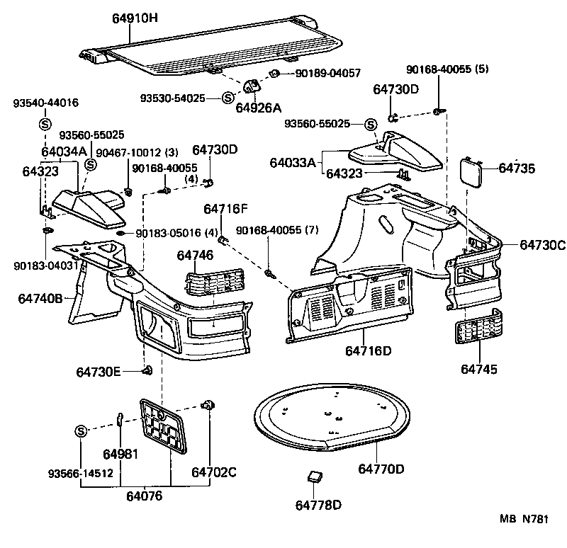 64323-14030-06 CLAMP, PACKAGE TRAY TRIM, NO.1 product image