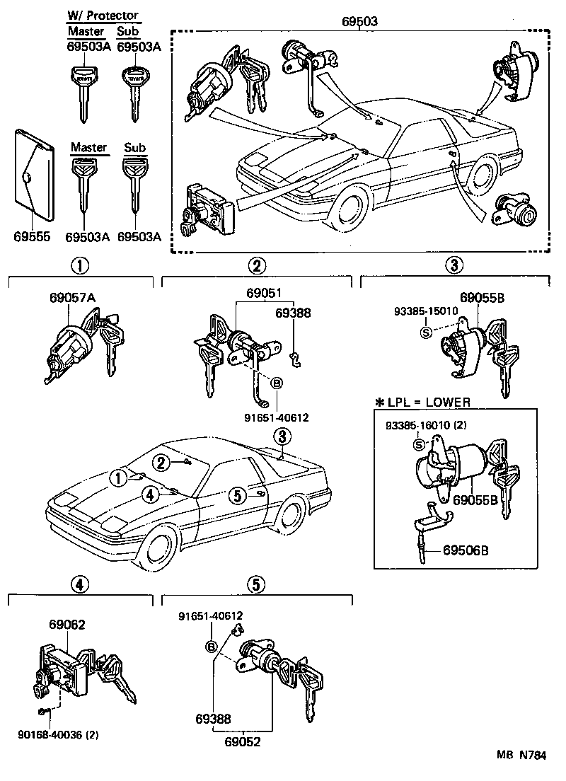 69005-14670-R5 CYLINDER SET, LOCK product image