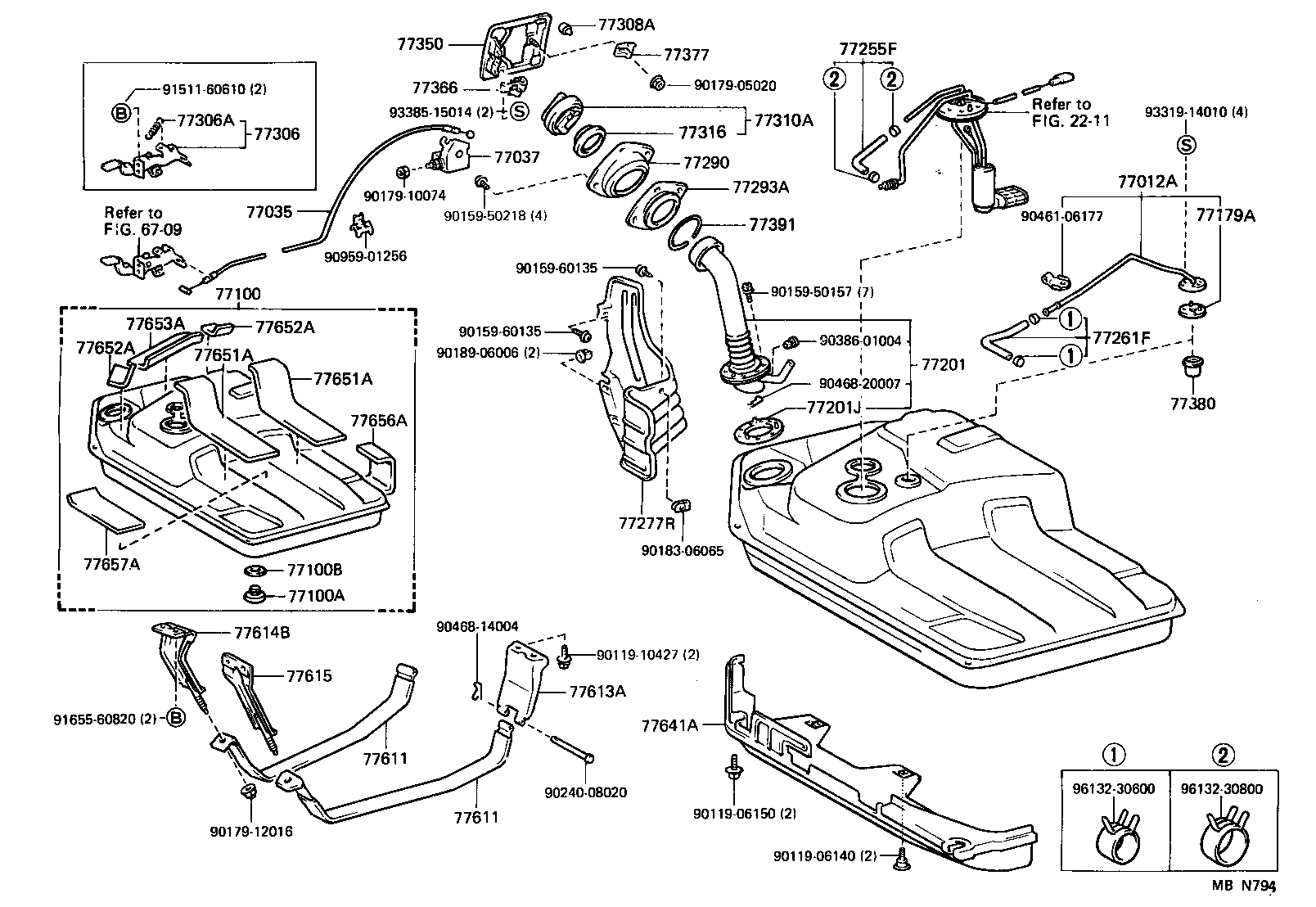 77201-24020 PIPE SUB-ASSY, FUEL TANK INLET product image
