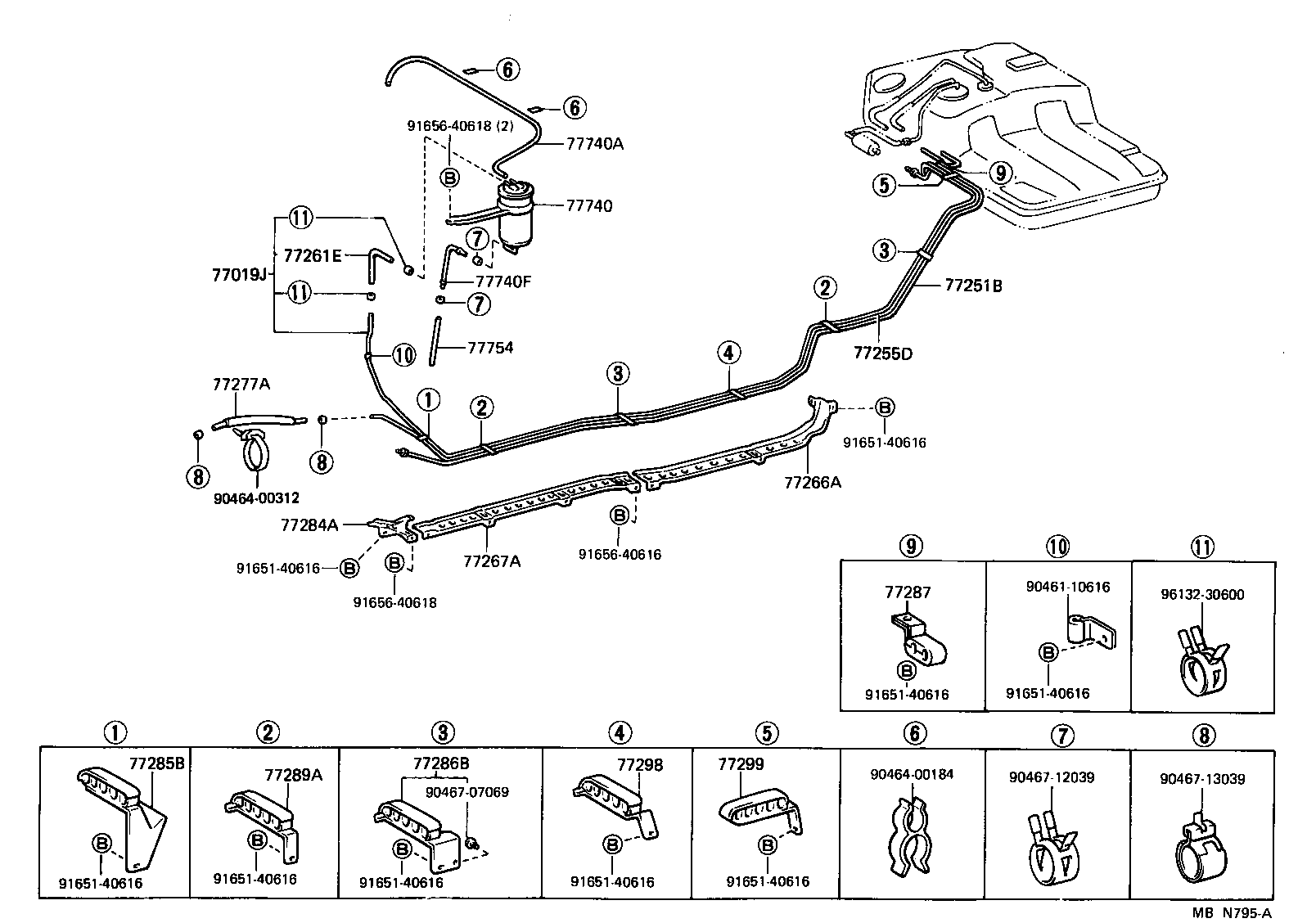 77201-24020 PIPE SUB-ASSY, FUEL TANK INLET product image