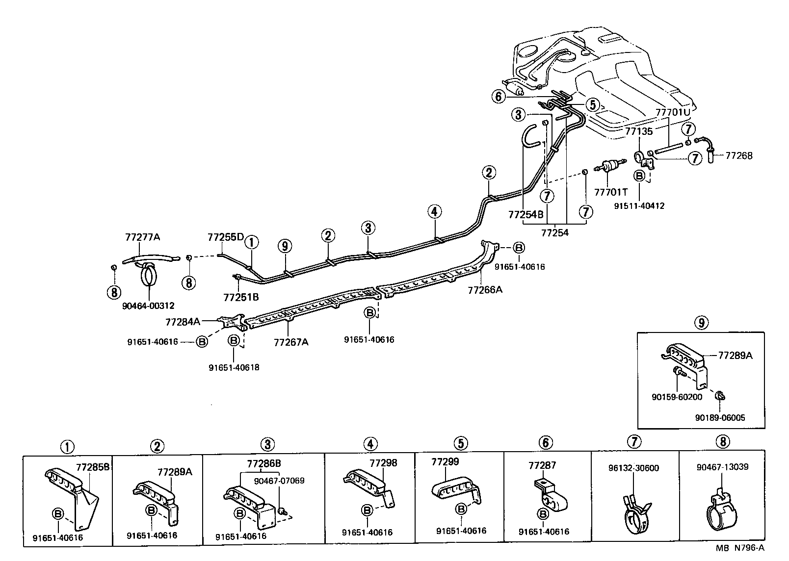 77201-24020 PIPE SUB-ASSY, FUEL TANK INLET product image