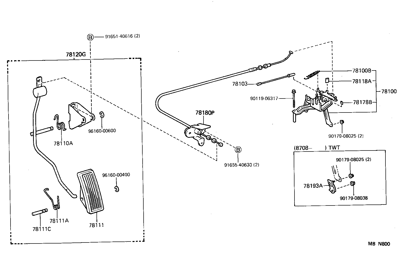 78183-14020 CLAMP, ACCELERATOR CONTROL CABLE product image