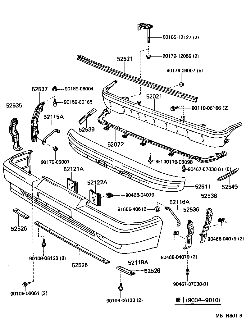 Toyota 52535-14060 RETAINER, FRONT BUMPER SIDE, RH