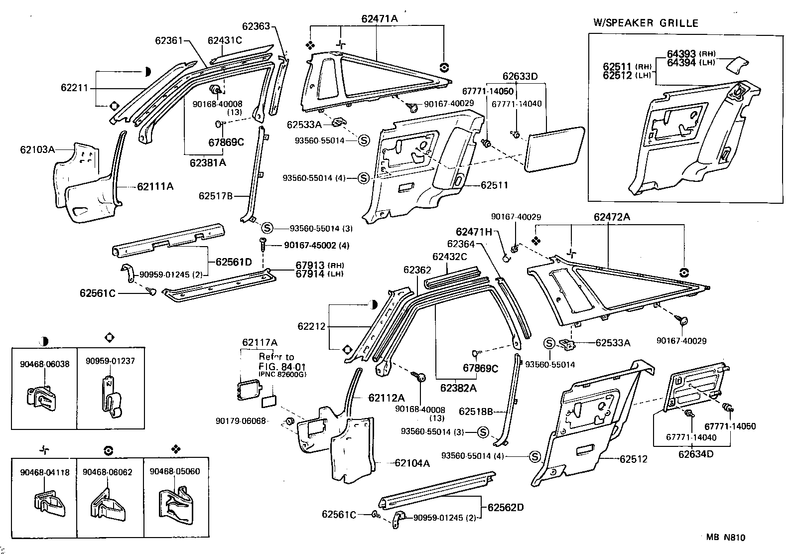 62520-1B110-06 BOARD, QUARTER INSIDE TRIM, LH product image