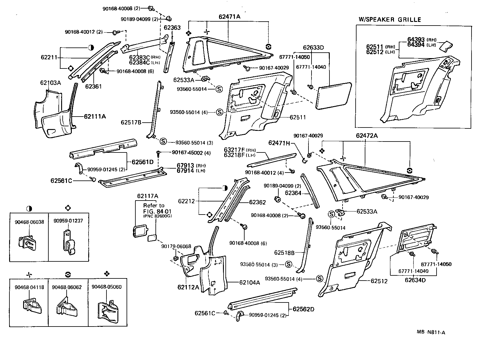 Toyota 62210-14051-12 GARNISH, FRONT PILLAR, RH