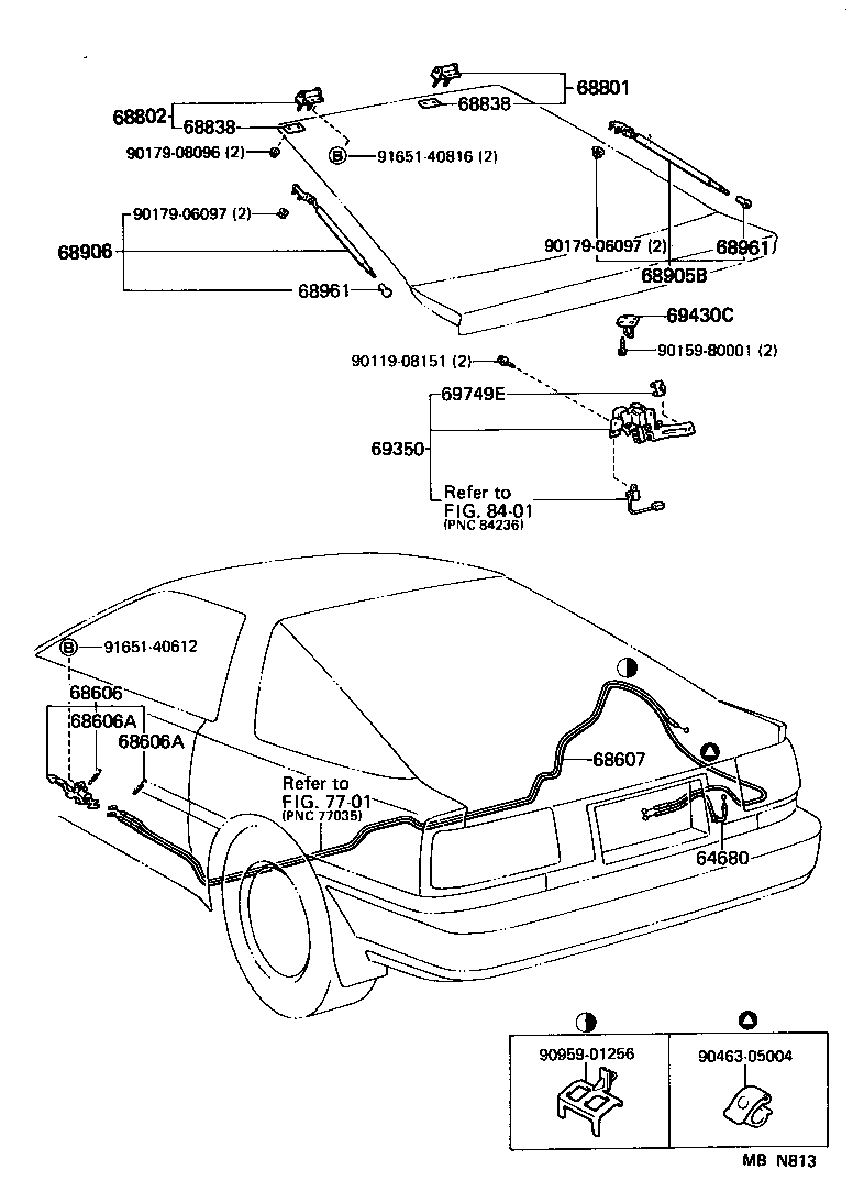 64607-14290 CABLE SUB-ASSY, BACK DOOR LOCK CONTROL product image