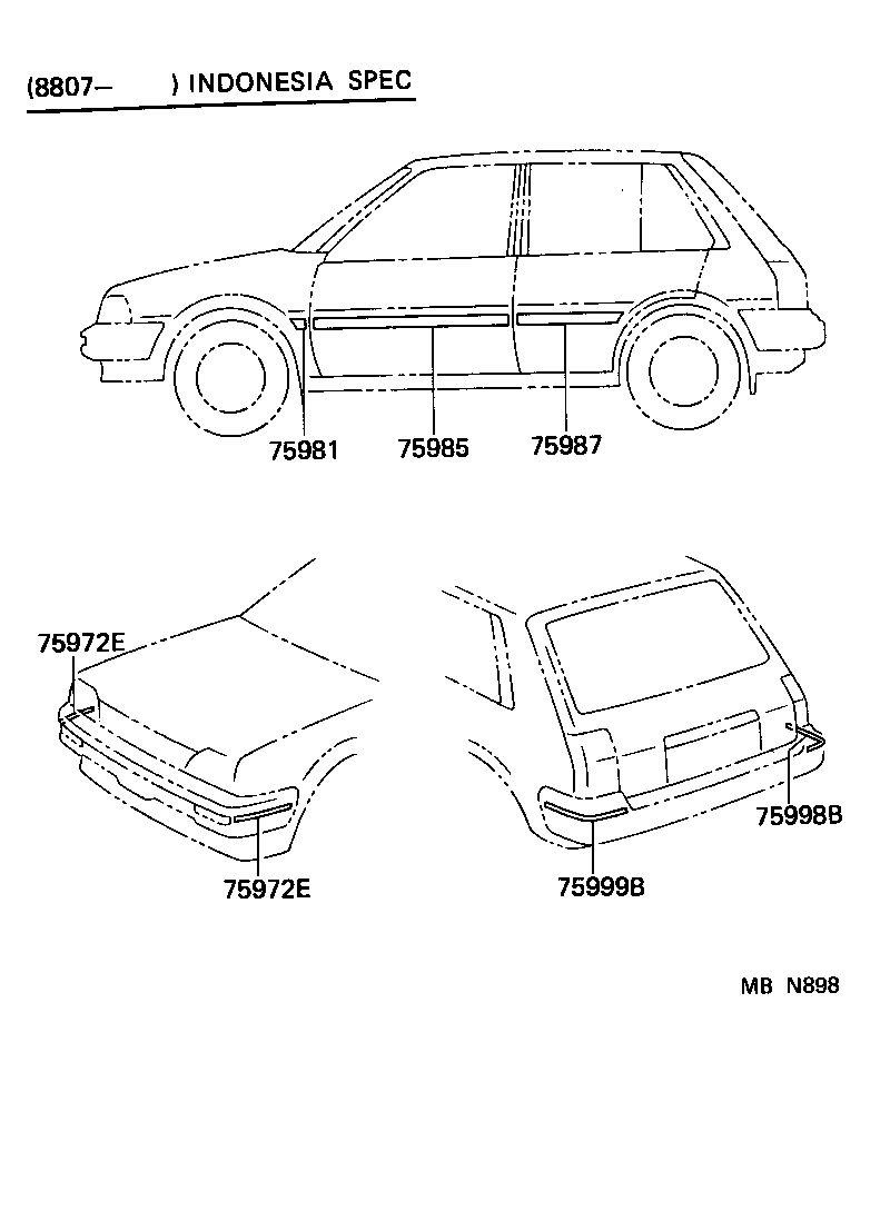75972-10030-08 STRIPE, FRONT BUMPER product image
