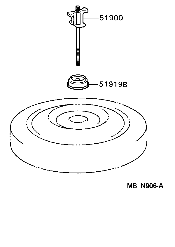 Toyota 51919-03010 SPACER, SPARE WHEEL CARRIER