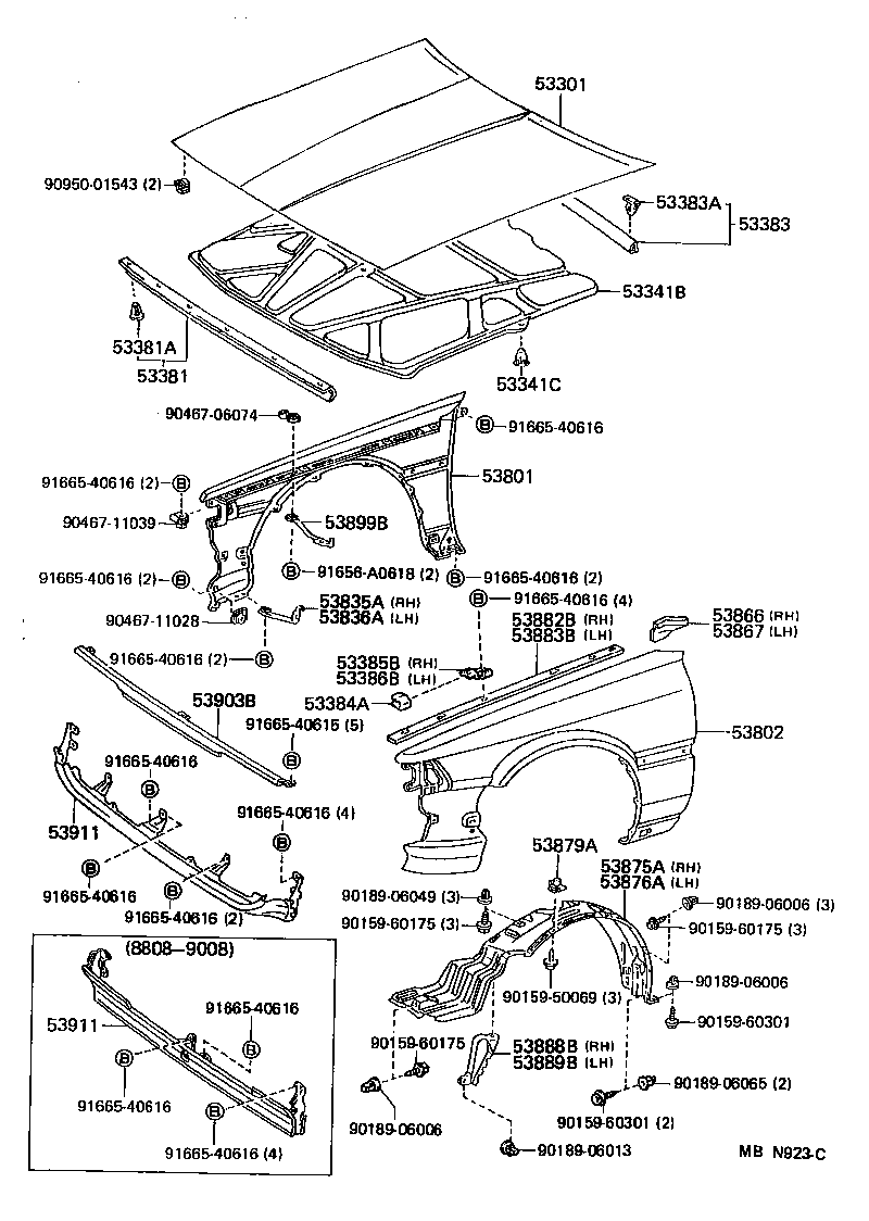 Toyota 53901-32090 PANEL, FRONT VALANCE