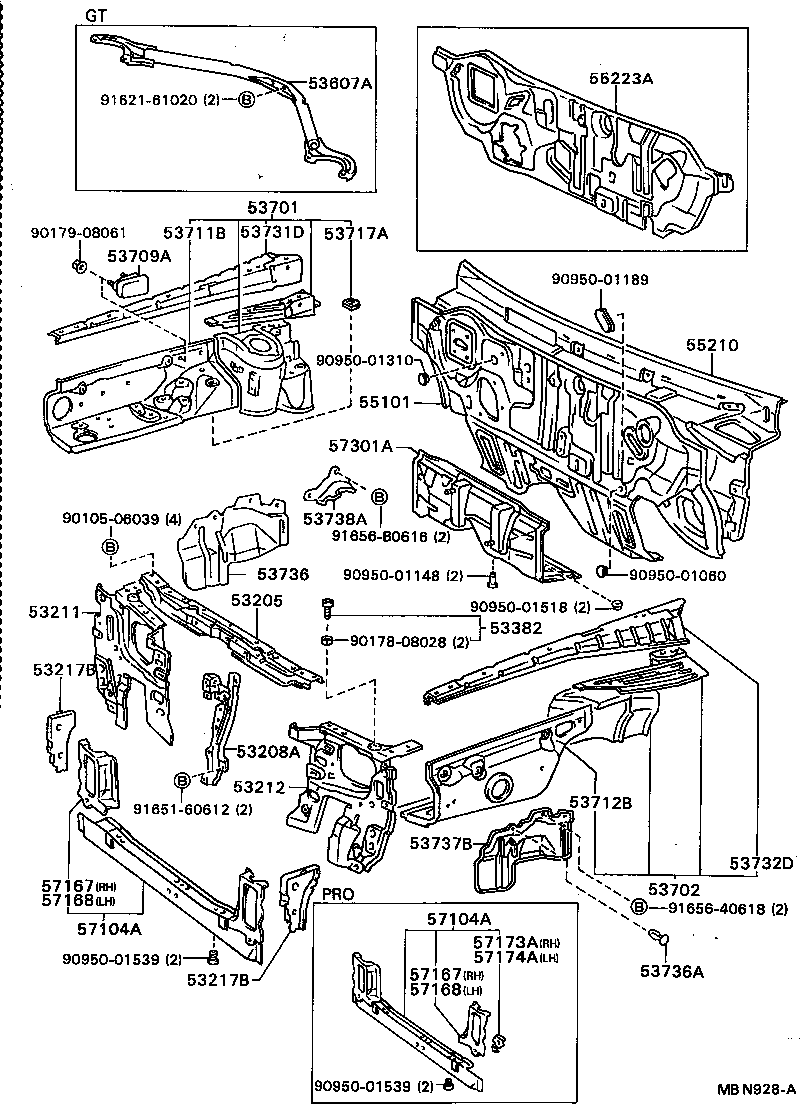 55101-32161 PANEL SUB-ASSY, DASH product image