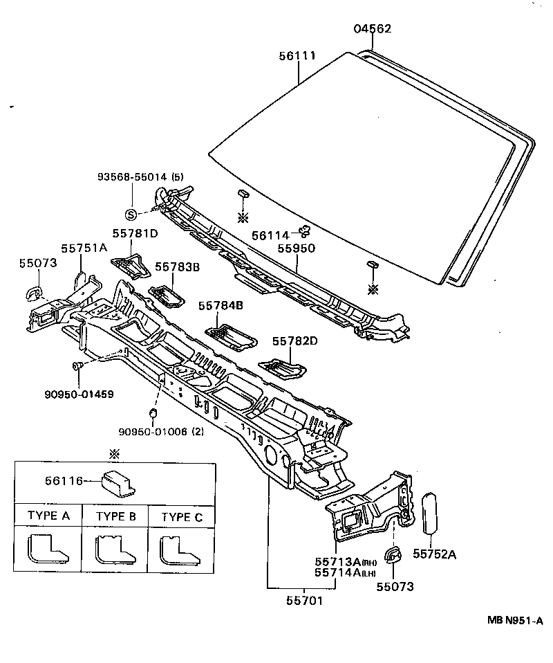 55950-32031 NOZZLE ASSY, DEFROSTER product image