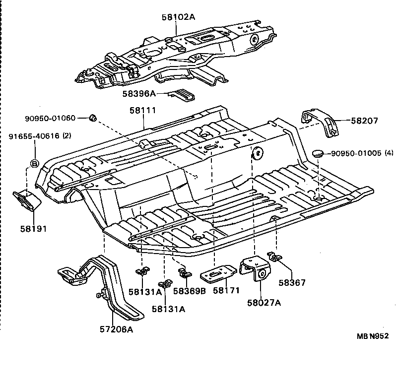 58307-32260 PANEL SUB-ASSY, BODY LOWER BACK product image