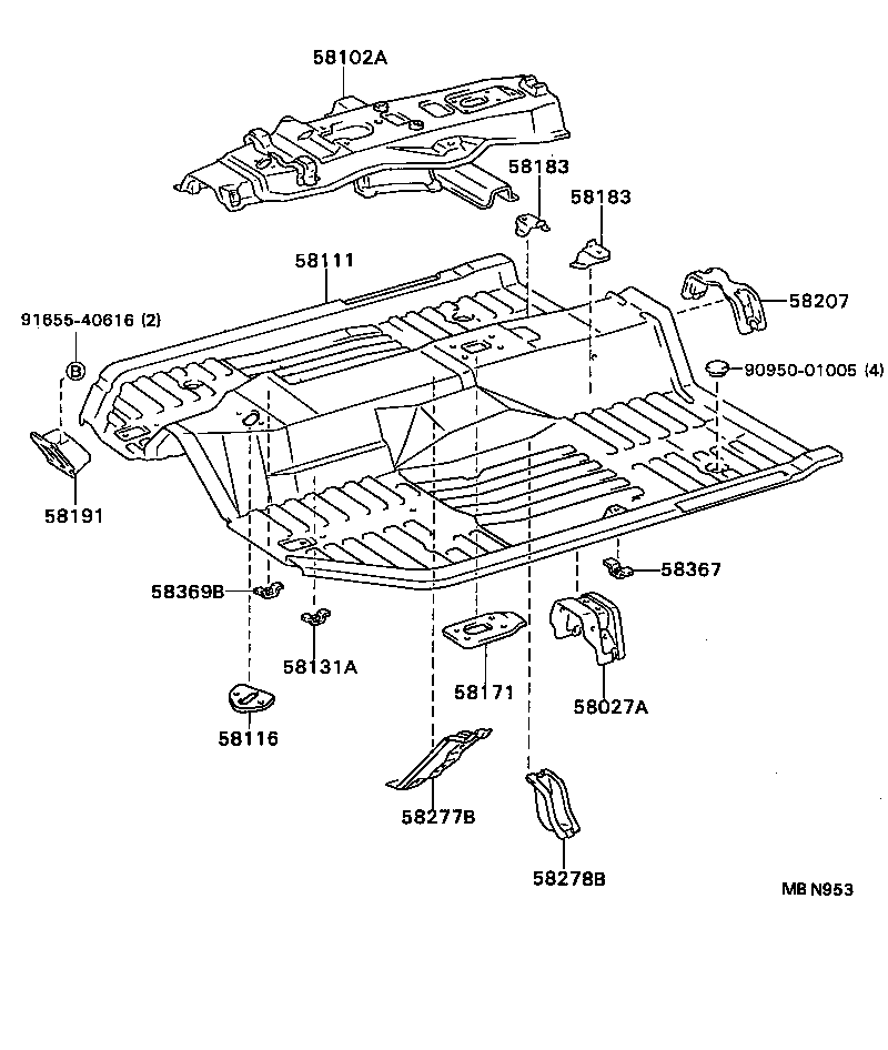 58307-32260 PANEL SUB-ASSY, BODY LOWER BACK product image