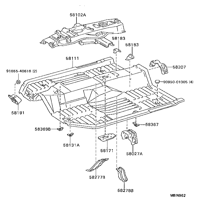 58307-32121 PANEL SUB-ASSY, BODY LOWER BACK product image