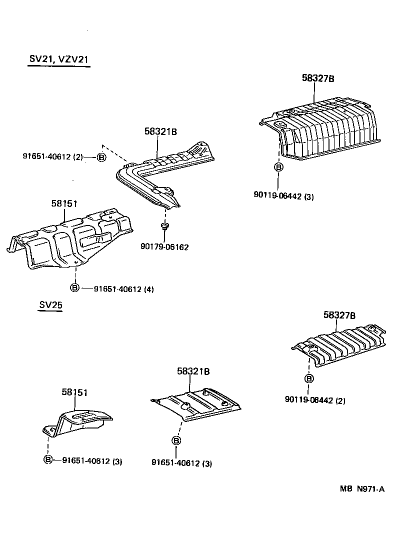 58321-03010 INSULATOR, REAR FLOOR HEAT, NO.1 product image
