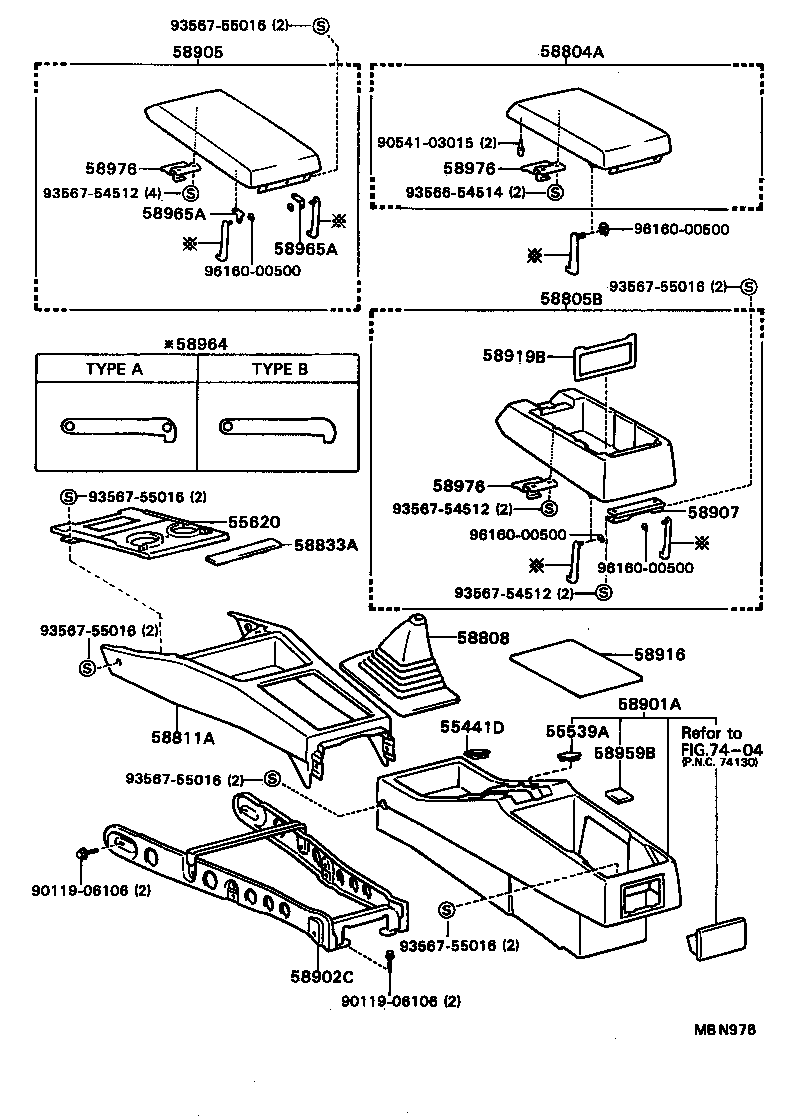 58902-32011 BRACKET SUB-ASSY, CONSOLE BOX MOUNTING product image