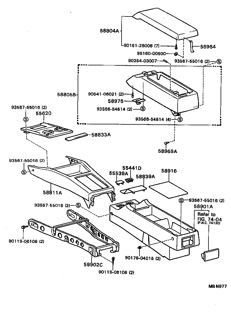 58905-32081-02 DOOR SUB-ASSY, CONSOLE COMPARTMENT product image