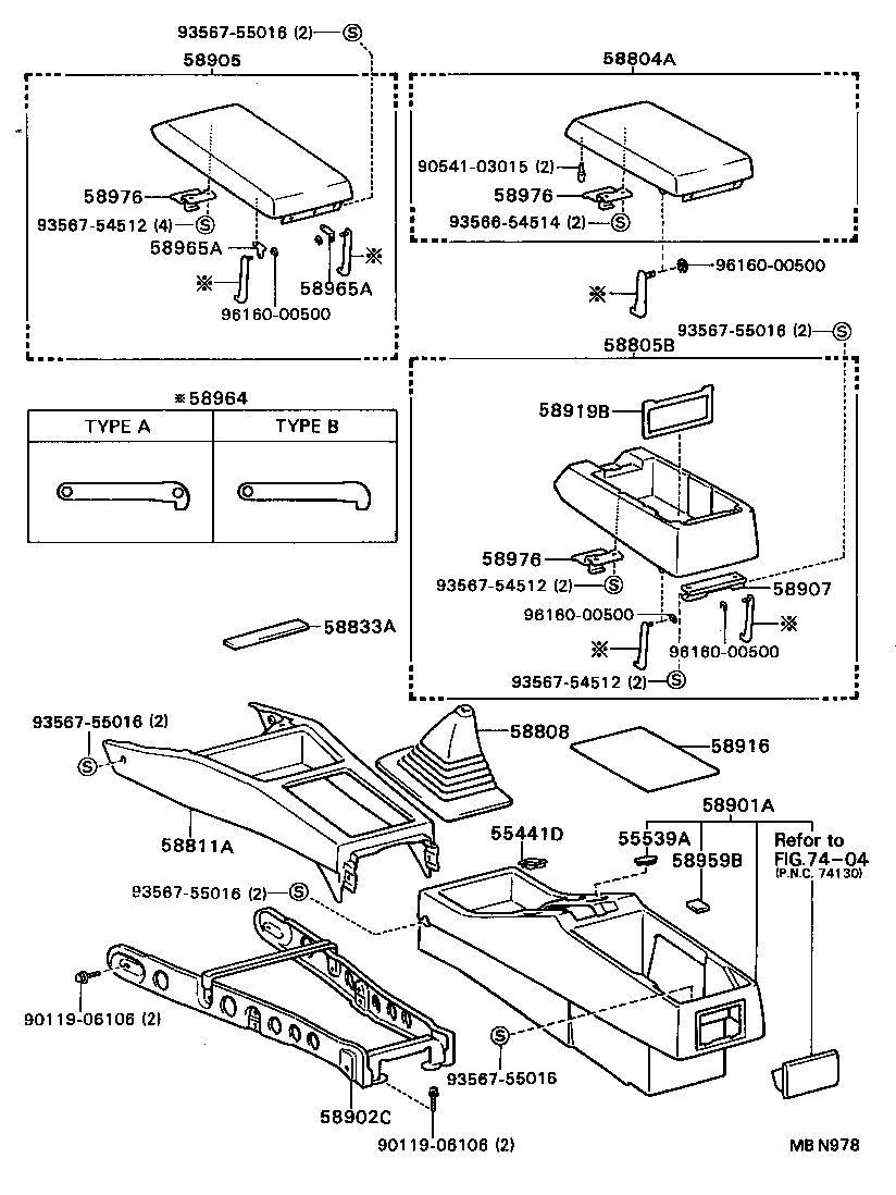58808-32020 COVER SUB-ASSY, SHIFTING HOLE product image