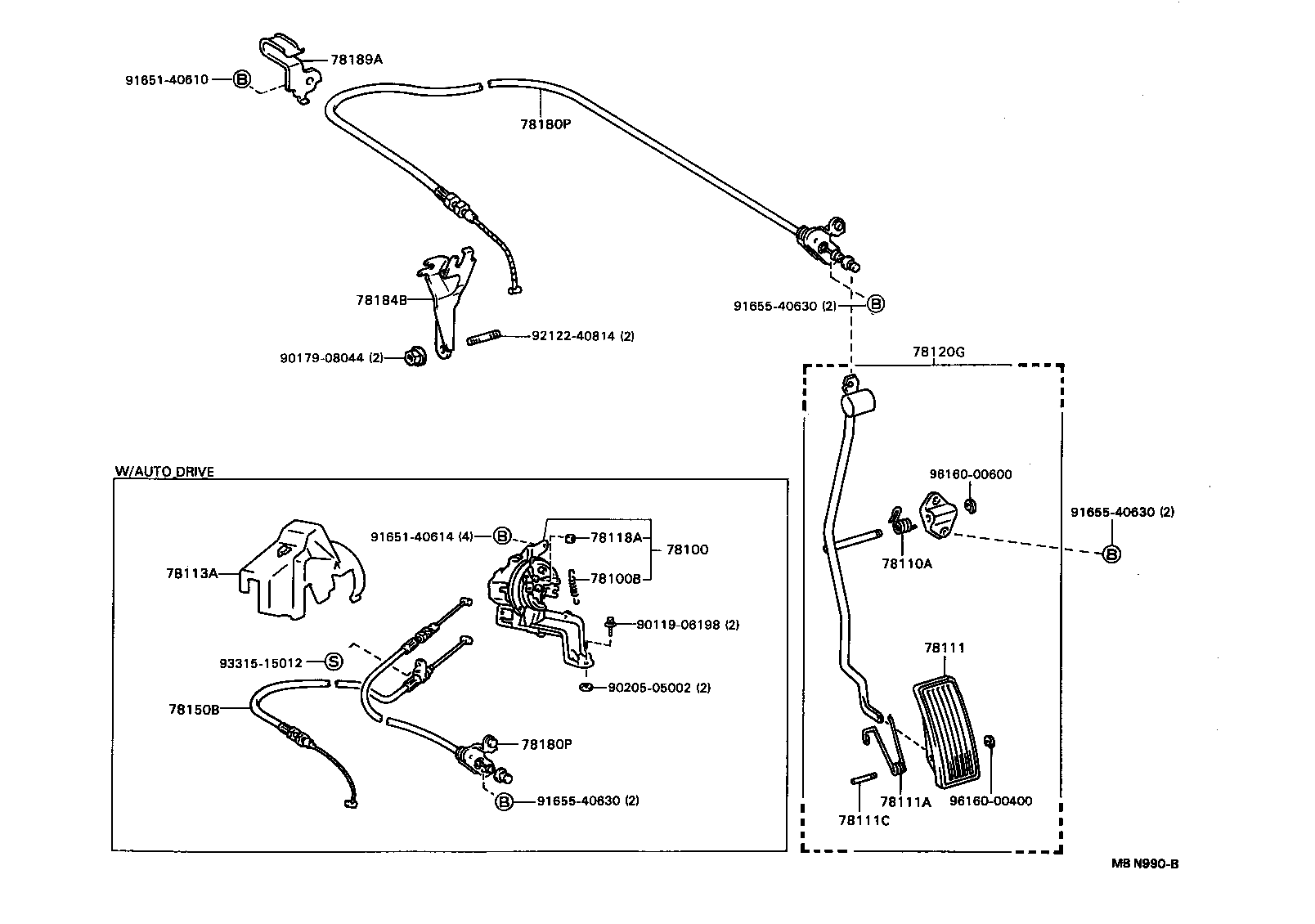 78180-32301 CABLE ASSY, ACCELERATOR CONTROL product image