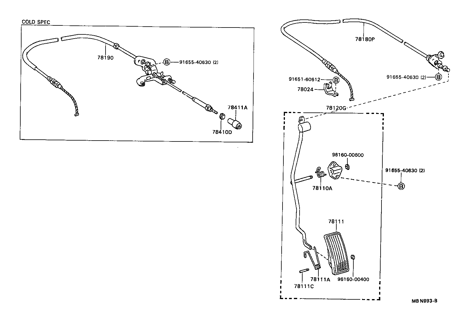 78180-32301 CABLE ASSY, ACCELERATOR CONTROL product image
