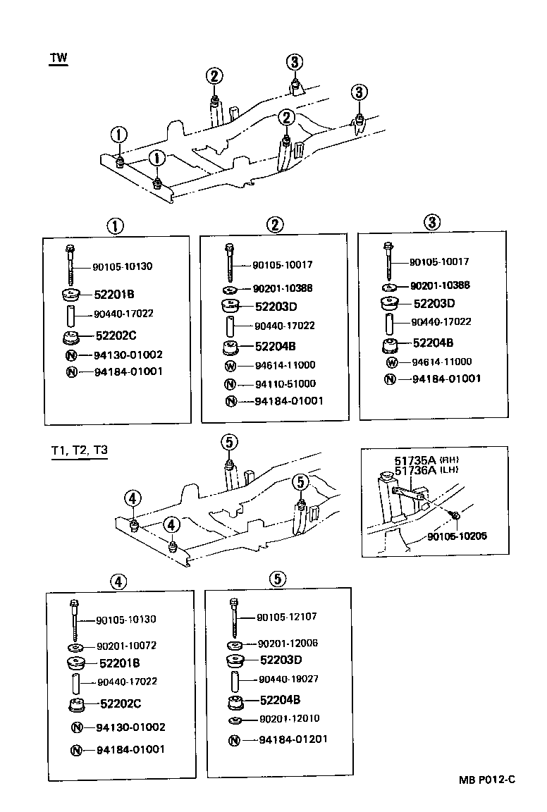 52222-26010 SPACER, CAB REAR MOUNTING, UPPER product image