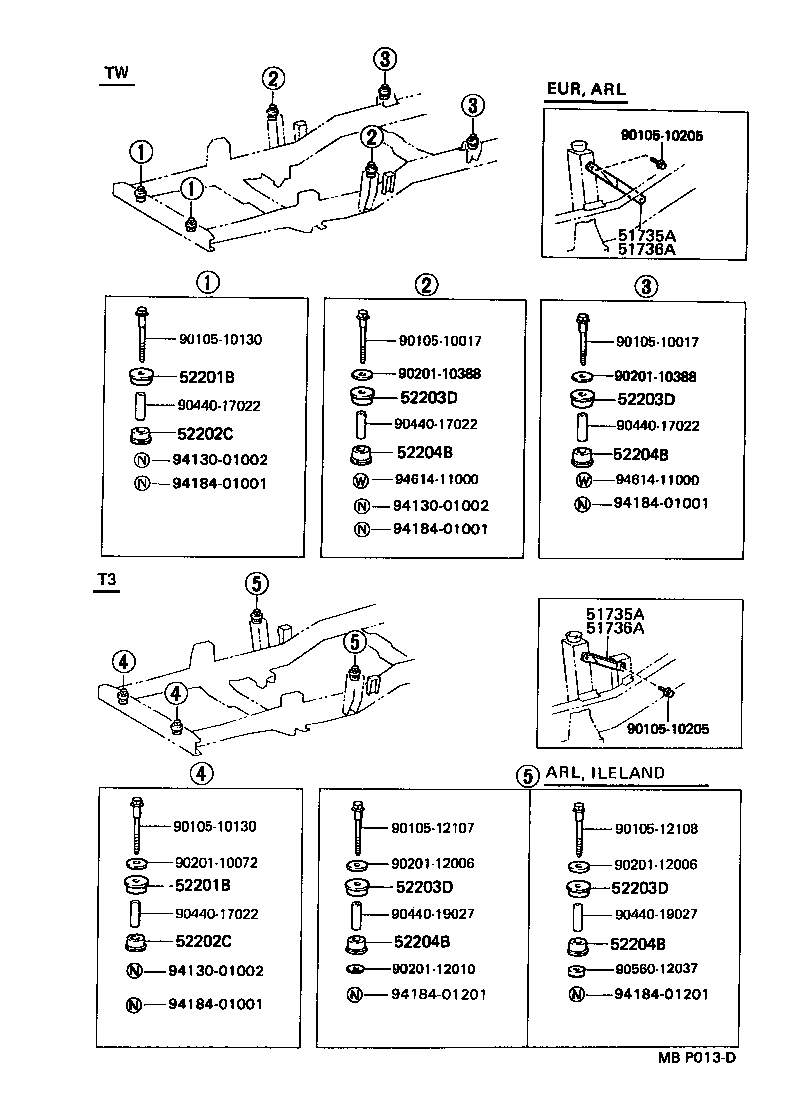 52203-26021 CUSHION SUB-ASSY, CAB MOUNTING, NO.2 UPPER product image