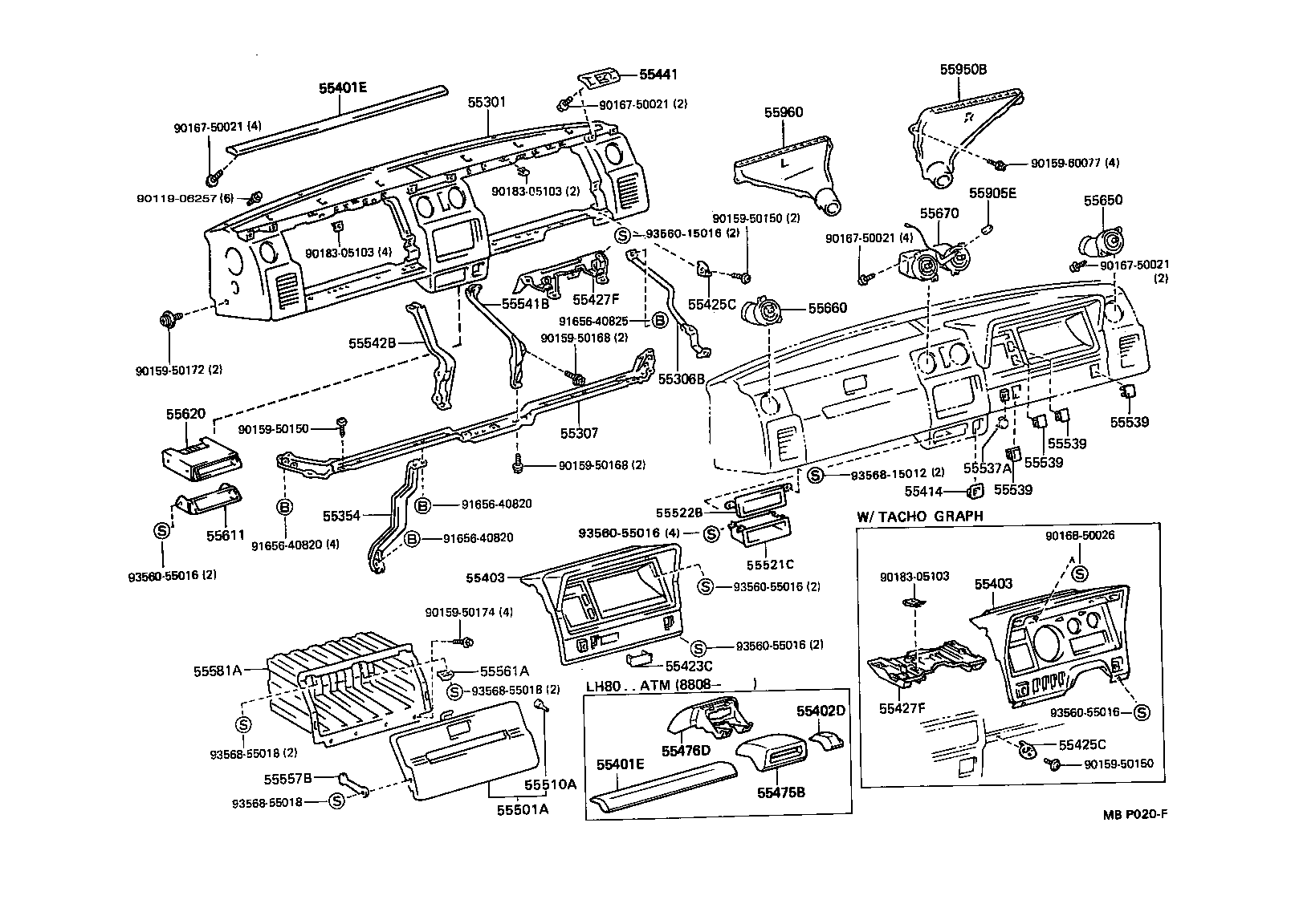 55620-37010 HOLDER ASSY, INSTRUMENT PANEL CUP product image