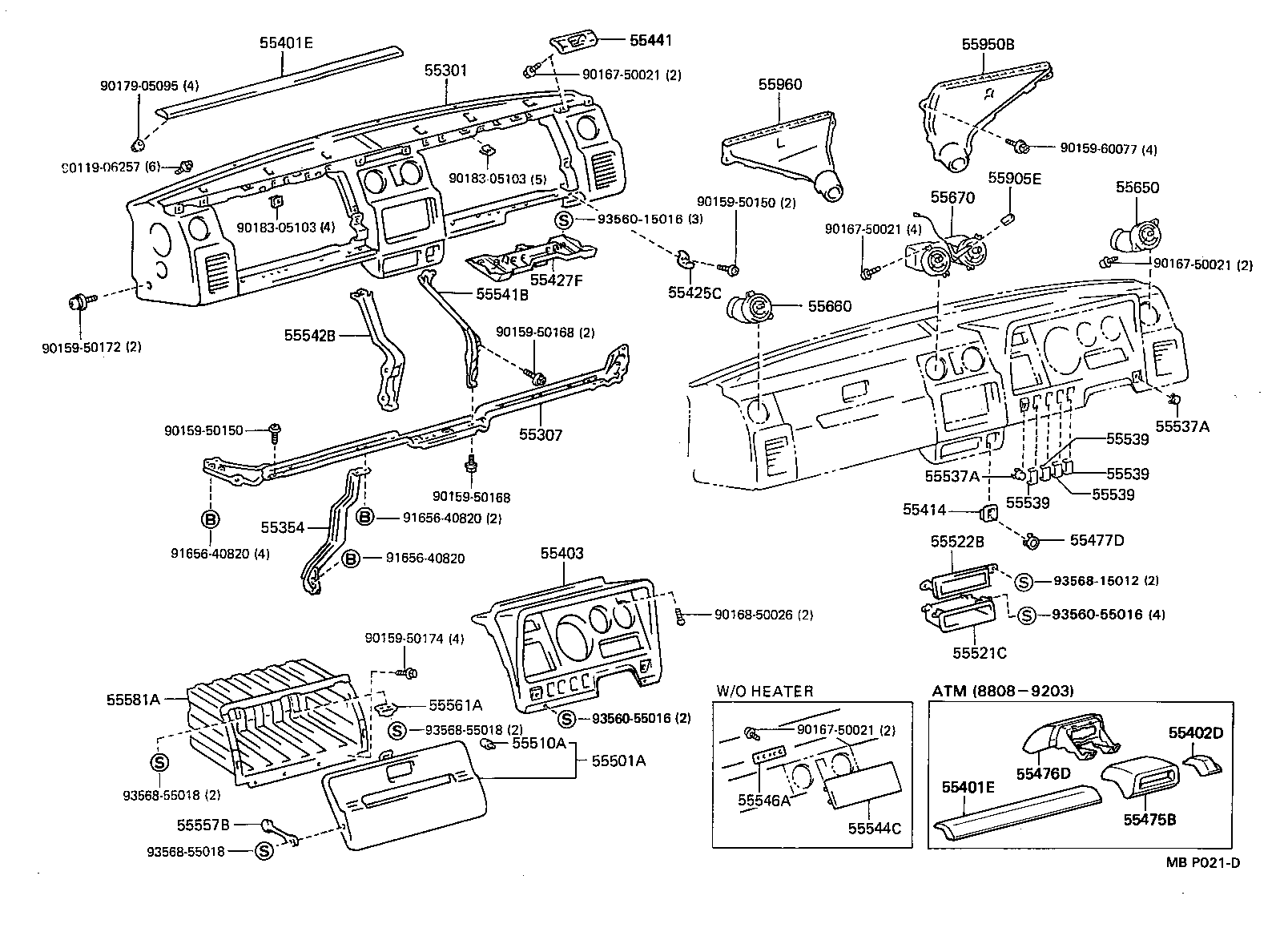 55306-95404 BRACE SUB-ASSY, INSTRUMENT PANEL TO COWL product image