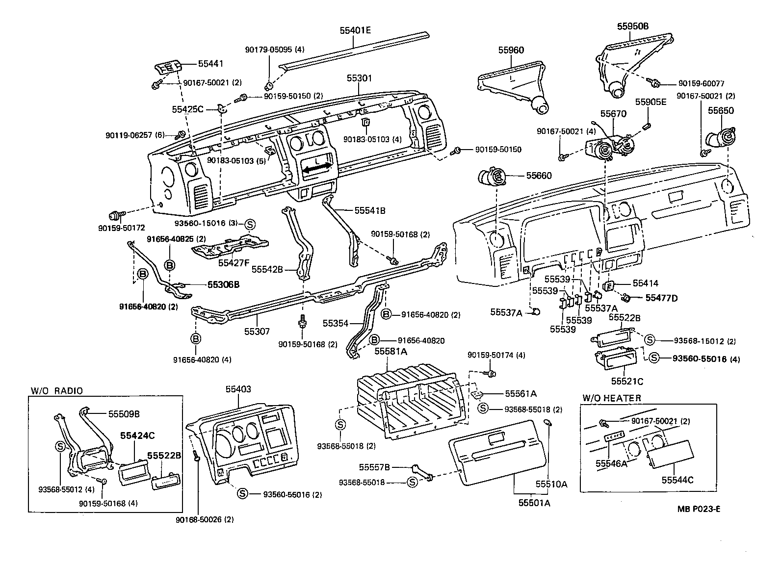55306-95404 BRACE SUB-ASSY, INSTRUMENT PANEL TO COWL product image