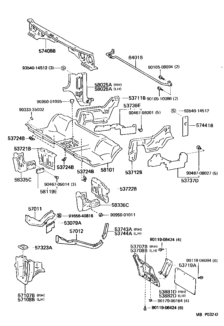 58272-95404 PANEL SUB-ASSY, FLOOR SIDE RAIL, FR LH product image