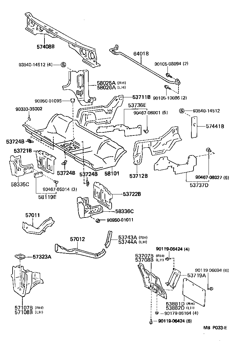 53708-95012 APRON, FRONT FENDER, FRONT LH product image