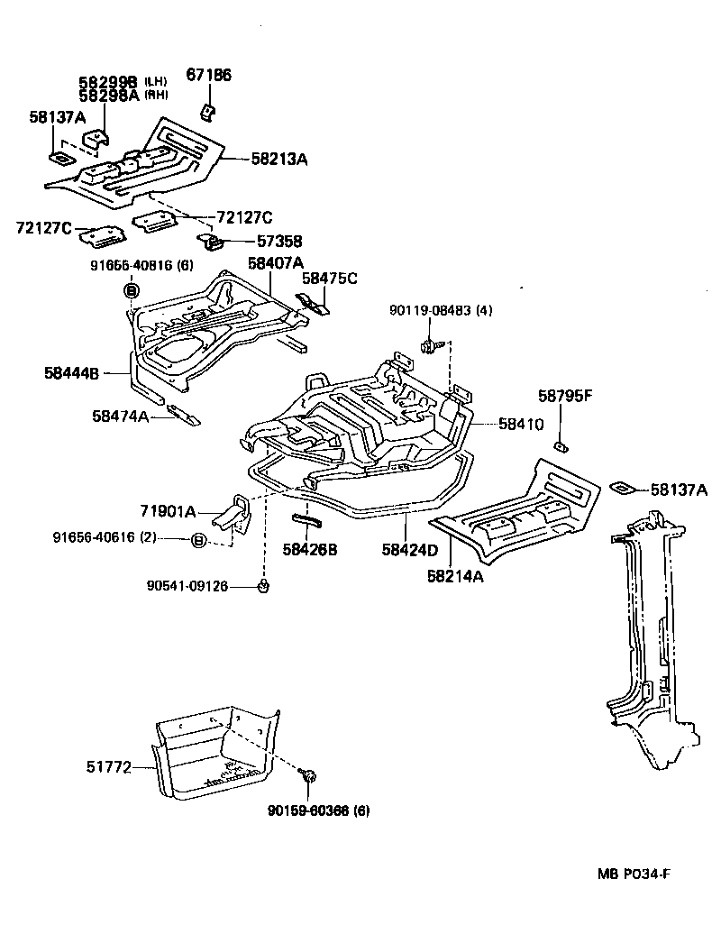 58272-95404 PANEL SUB-ASSY, FLOOR SIDE RAIL, FR LH product image