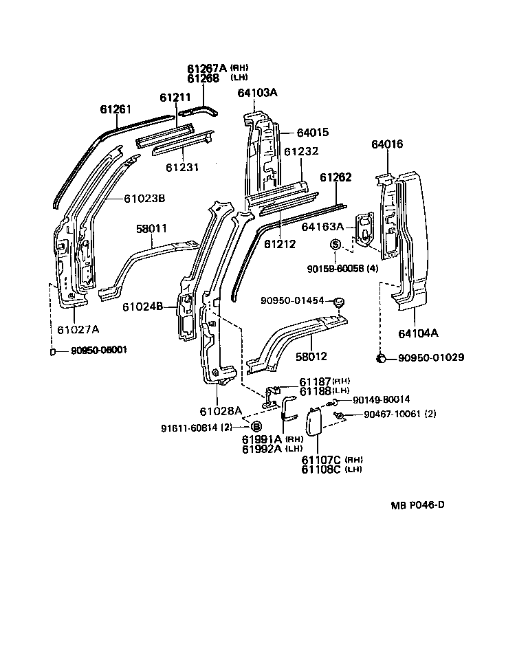 58011-95448 PANEL SUB-ASSY, FRONT FLOOR SIDE, RH product image