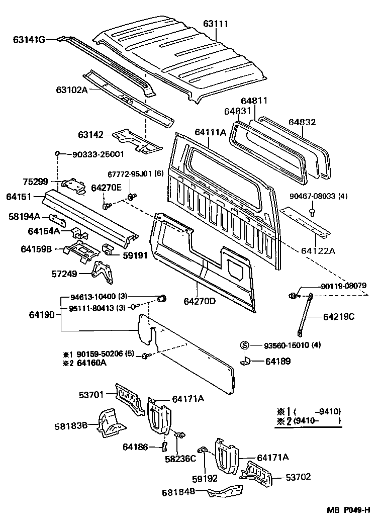 64100-25050 PANEL, BACK product image