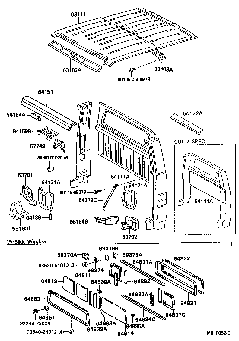 64100-25050 PANEL, BACK product image