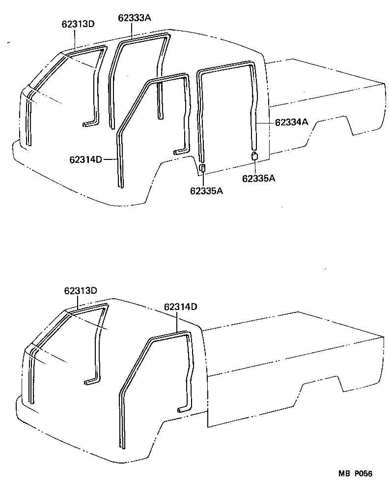62333-95400-B0 TRIM, REAR DOOR OPENING, RH product image